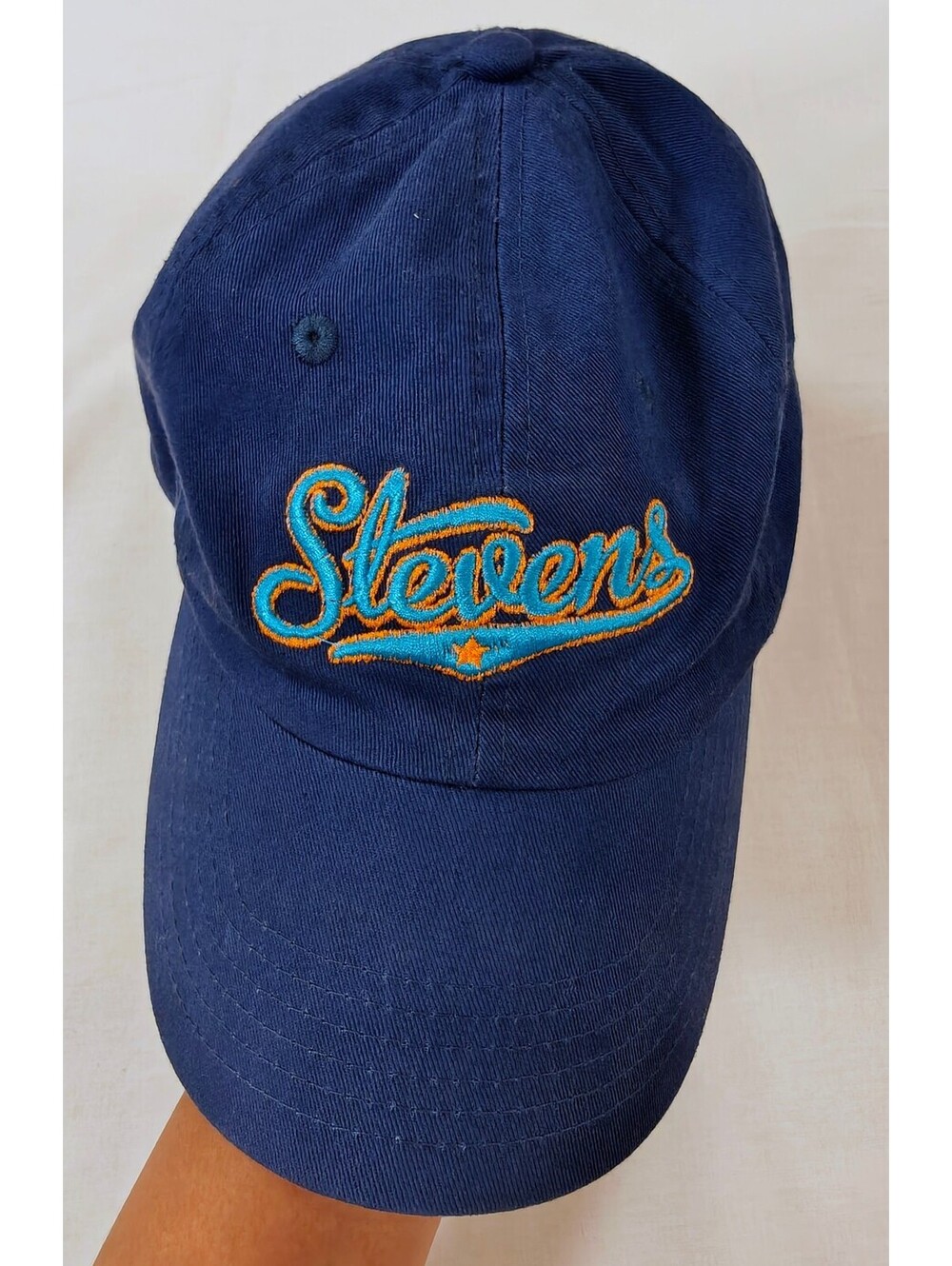 Stevens Navy Blue Cotton Adjustable Baseball Cap